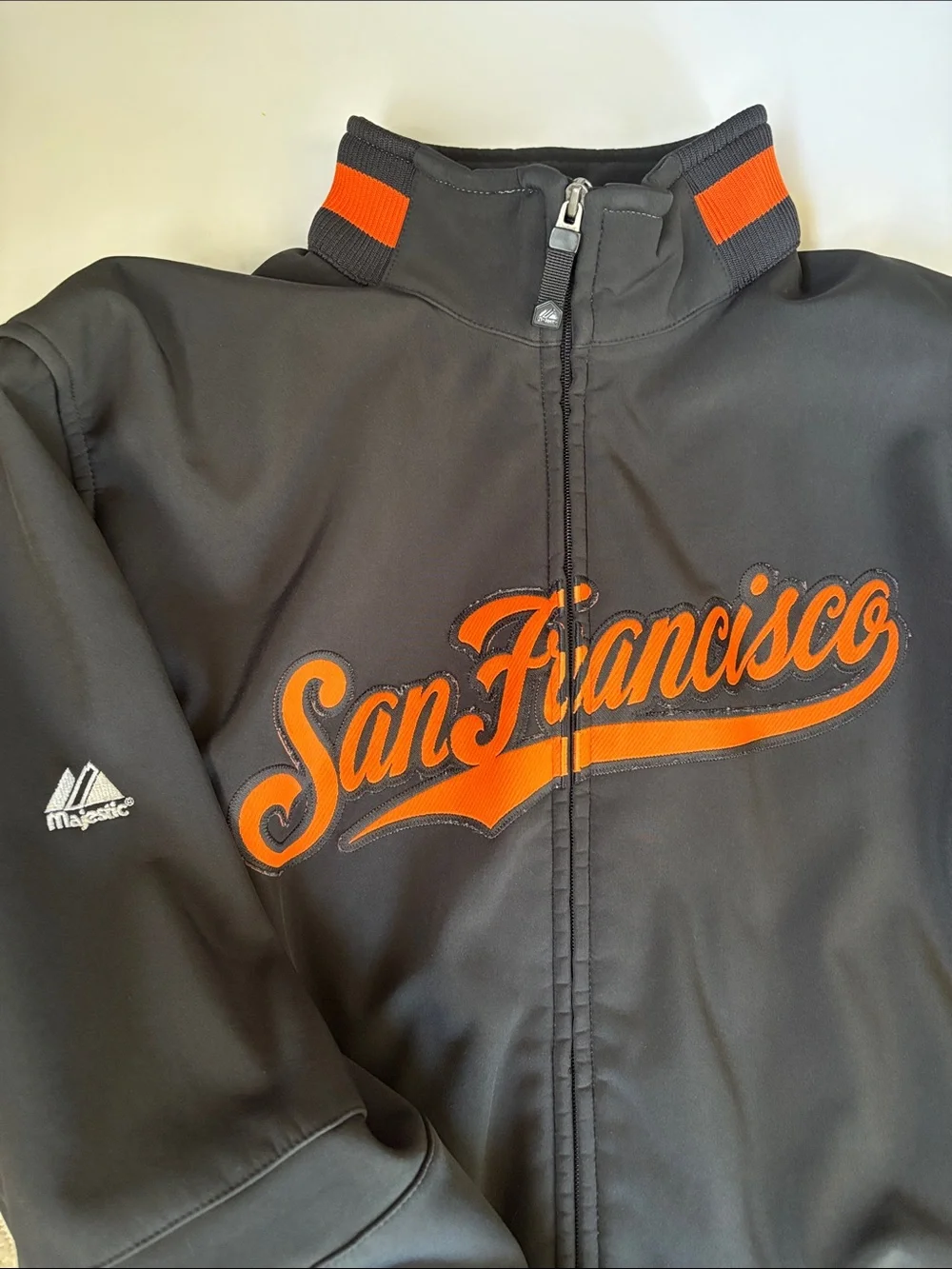Vintage Majestic MLB San Francisco Giants Jacket Therma Base Black Men's XL